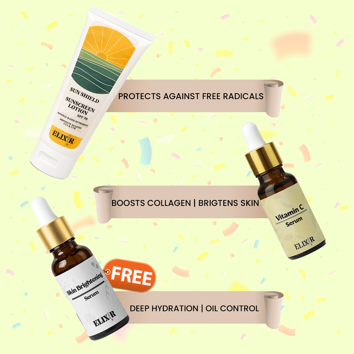 SunShield Sunblock + Vitamin C Serum with Skin Brightening Serum (free)