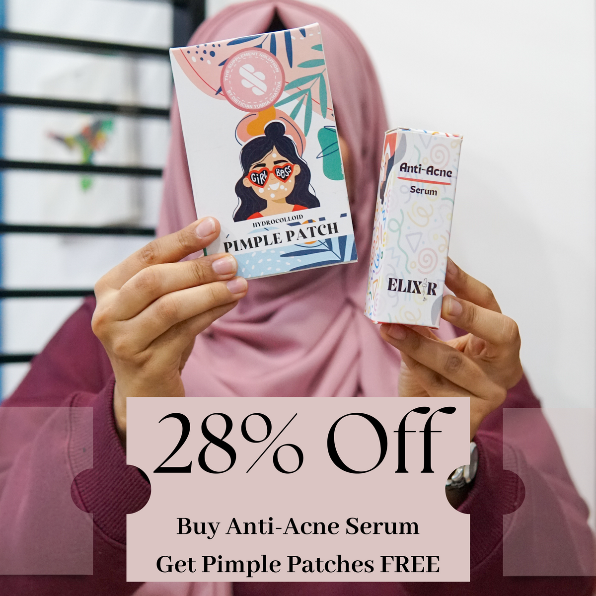 Anti Acne Serum + Pimple Patches (FREE)