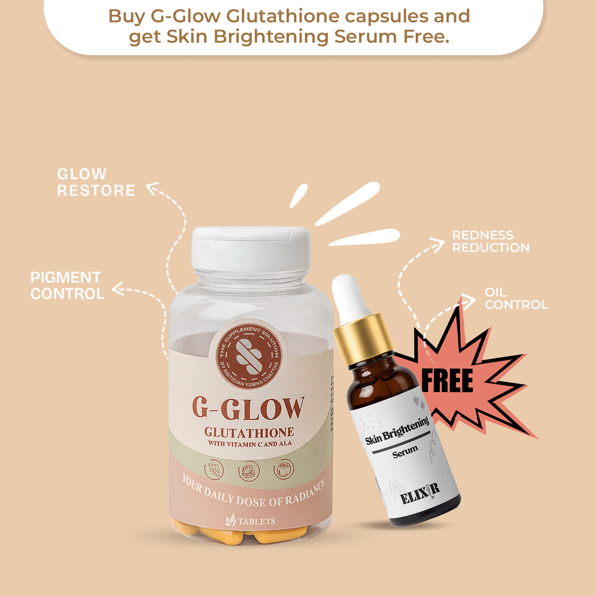 G-Glow Glutathione with Free Skin Brightening Serum