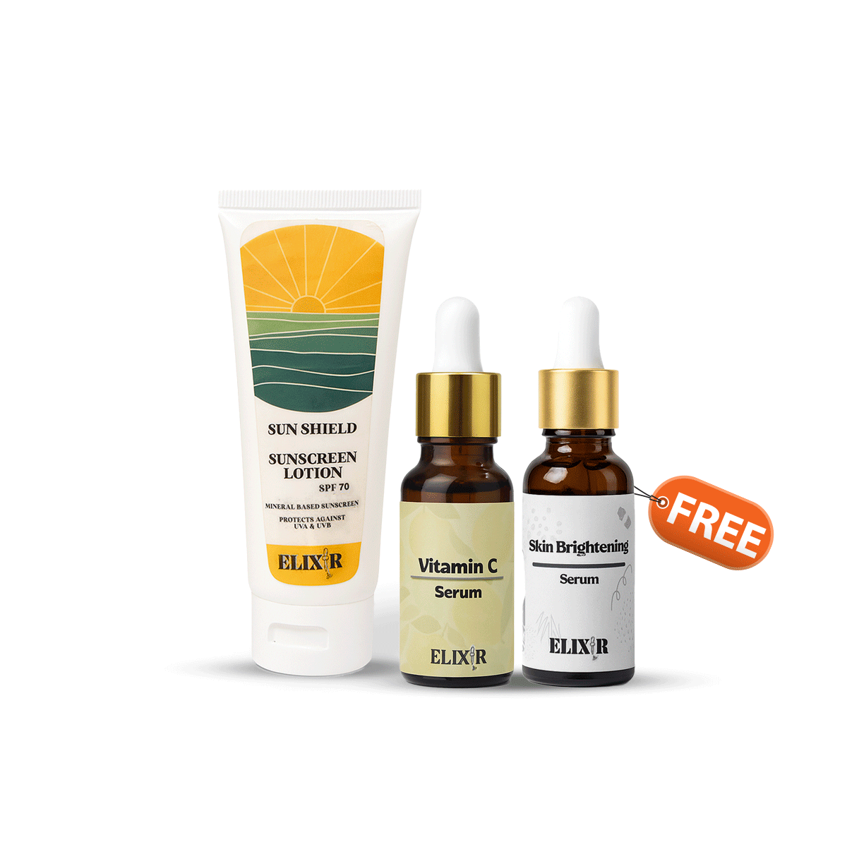 SunShield Sunblock + Vitamin C Serum with Skin Brightening Serum (free)